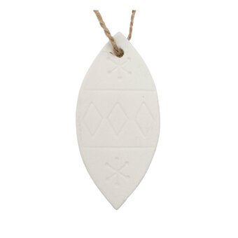 Hanging Ceramic Flat Bauble Decoration 10cm 