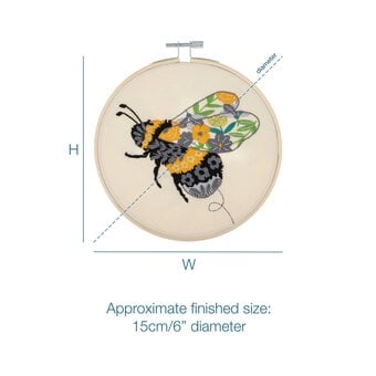Trimits Bee with Floral Wings Embroidery Hoop Kit image number 4
