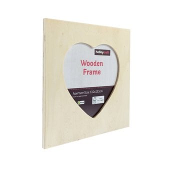 Wooden Heart Frame 20cm x 20cm
