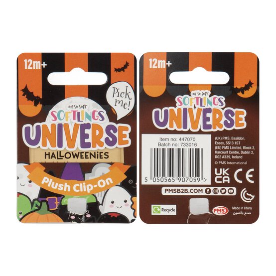 Assorted Clip-On Halloween Plush Softling image number 7