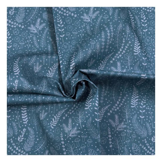Langdale Valley Blue Baysbrown Wood Cotton Fabric by the Metre image number 1