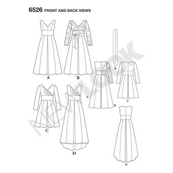 New Look Women's Dress Sewing Pattern 6526