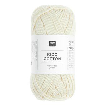 Rico Essentials Ivory Cotton 4ply 50g