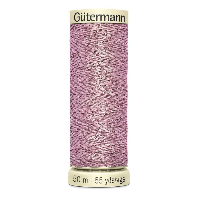 Gutermann Pink Metallic Effect Thread 50m (624) image number 1