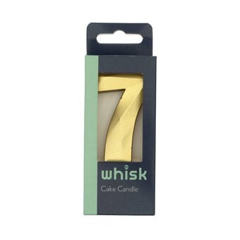 Whisk Gold Faceted Number 7 Candle