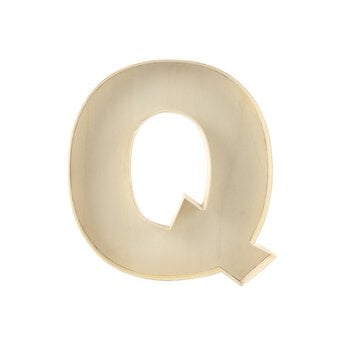 Wooden Fillable Letter Q 22cm image number 3