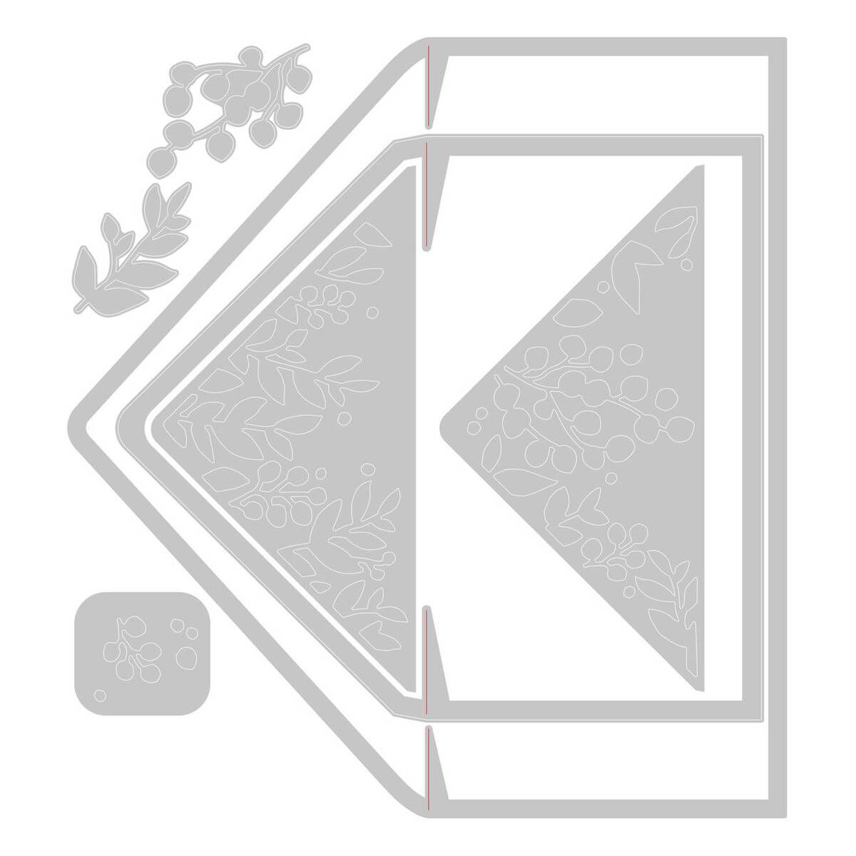 Sizzix Thinlits Foliage Envelope Liner Dies 7 Pieces Hobbycraft