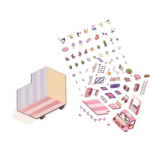 Mini Cat Camper Scene Stickers image number 4