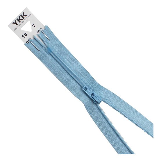 YKK Light Blue Dress and Skirt Zip 18cm image number 1