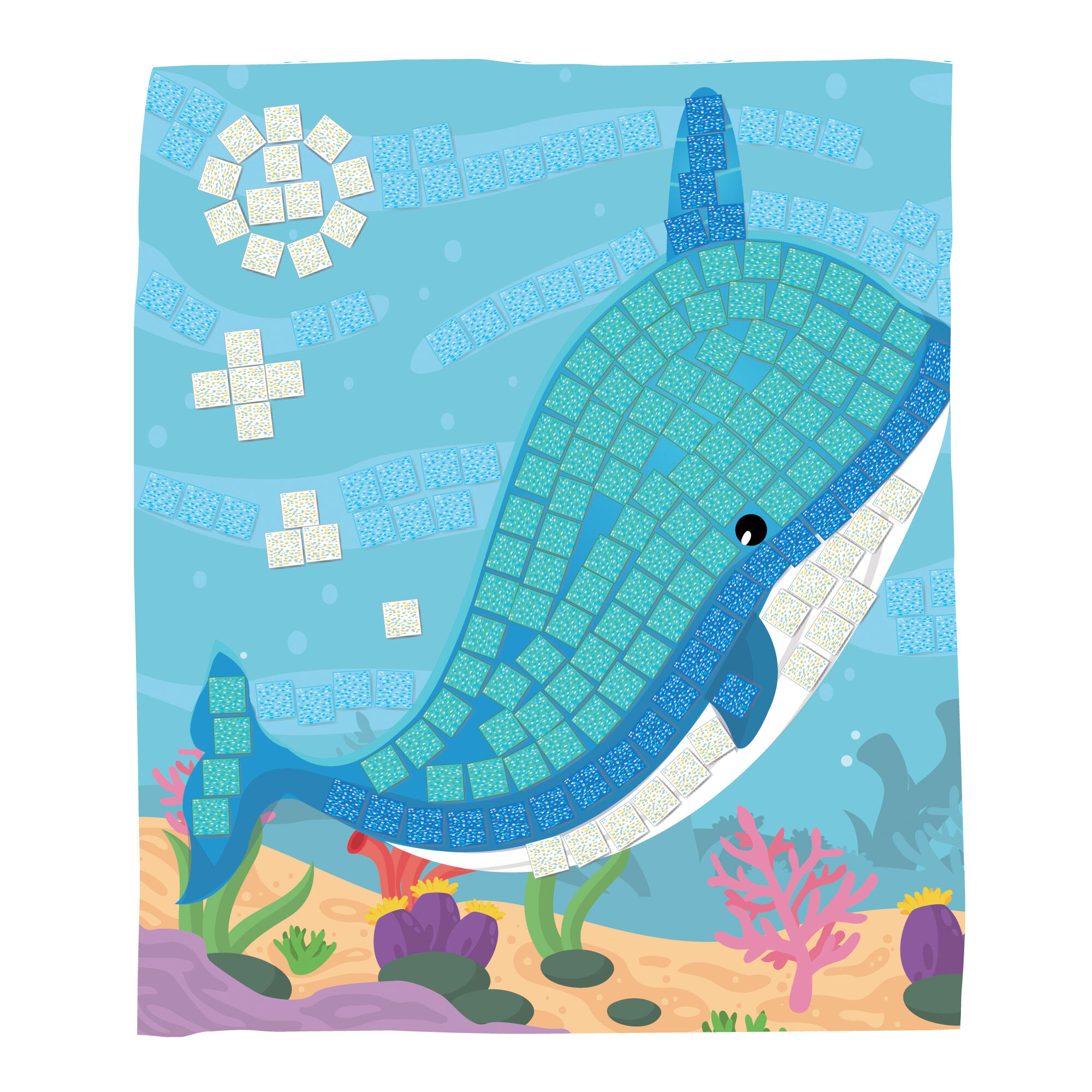 Foam Mosaic Art Whale Hobbycraft