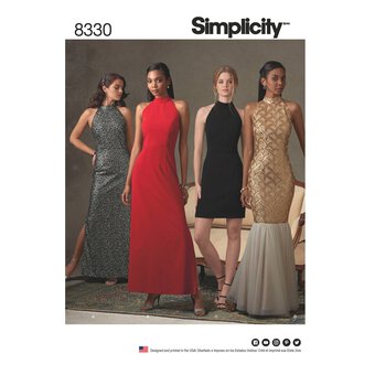 Simplicity Women's Dresses Sewing Pattern S8330 (D5 4-12)