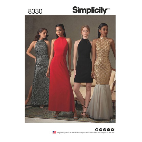 Simplicity Women's Dresses Sewing Pattern S8330 (D5 4-12) image number 1