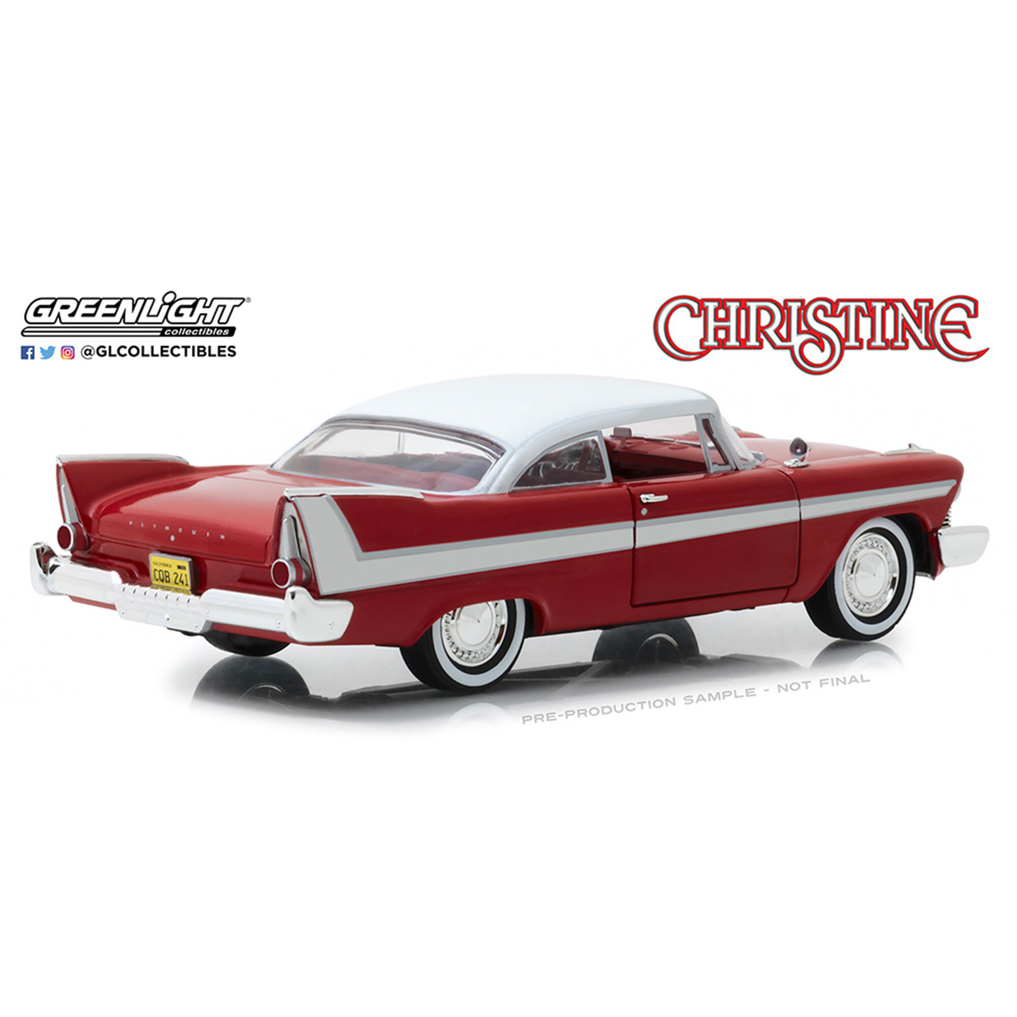 PLYMOUTH FURY 1958 1:24 - CHRISTINE LA MACCHINA INFERNALE - GREENLIGHT