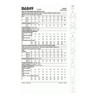Butterick Women's Dresses Sewing Pattern B6849 (A 6-22)