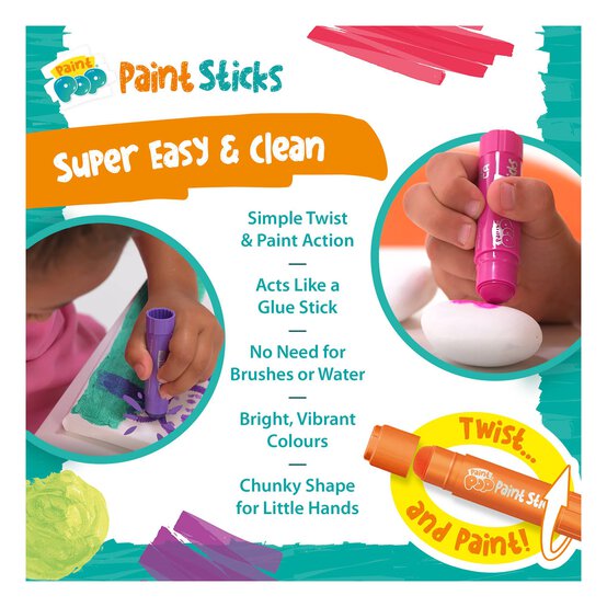 Metallic Paint Pop Paint Sticks 6 Pack image number 3