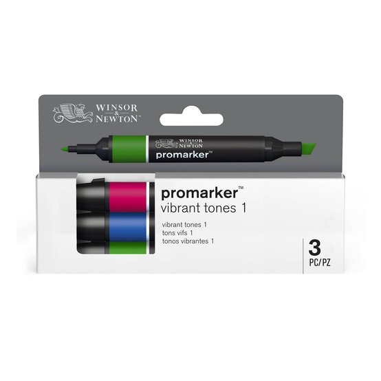 Winsor & Newton Vibrant Tones 1 Promarkers 3 Pack image number 1
