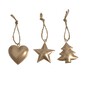 Gold Hanging Christmas Decorations 9 Pack image number 2