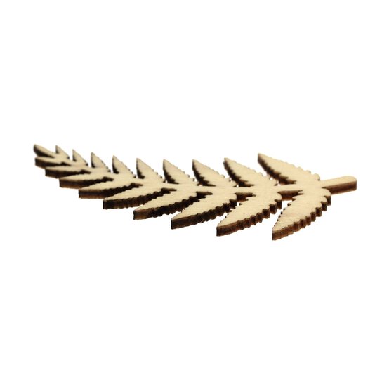 Fern Leaf Wooden Toppers 12 Pack image number 3
