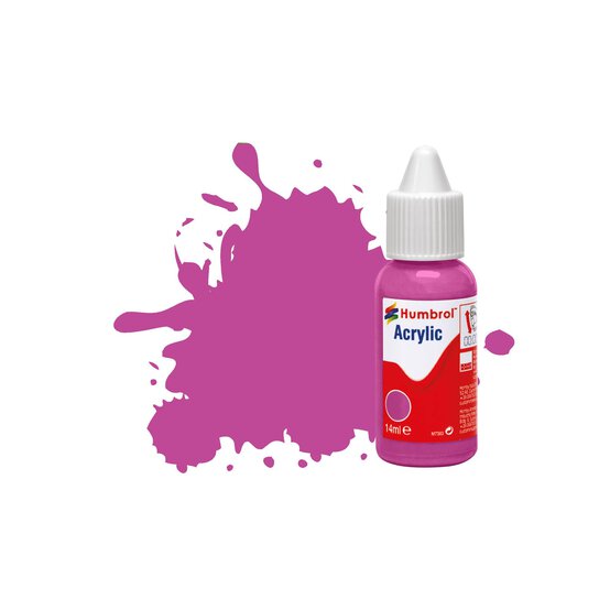 Humbrol 58 Magenta Matt Acrylic Paint Dropper 14ml  image number 1