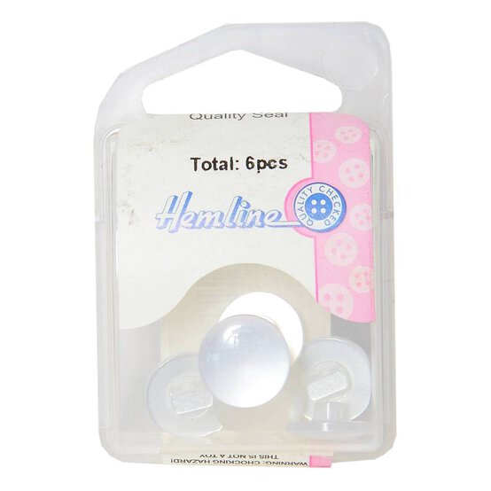 Hemline White Basic Knitwear Button 6 Pack image number 2