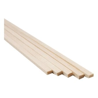 Basswood 1/8 x 3/16 x 24 Inches 5 Pack
