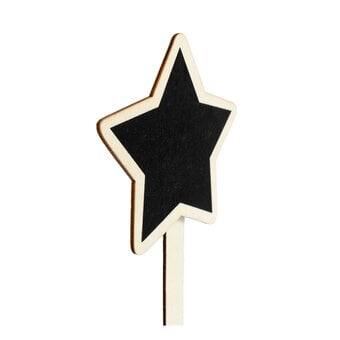 Wooden Blackboard Star Pick 24cm