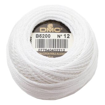 DMC White Pearl Cotton Thread on a Ball 120m (B5200)