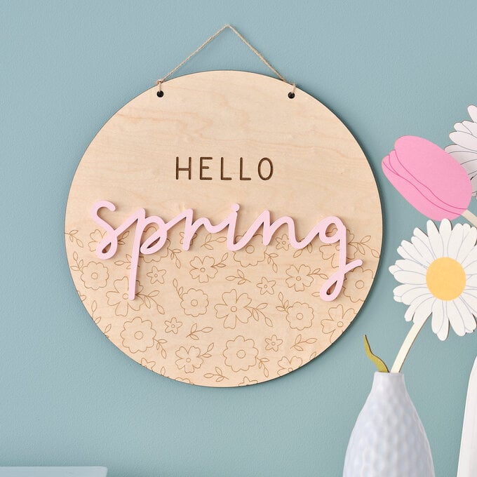 Glowforge: How to Make a Spring Sign image number 1