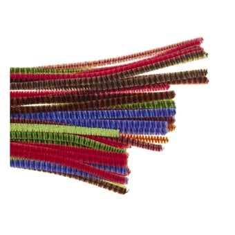 Assorted Striped Pipe Cleaners 50 Pack