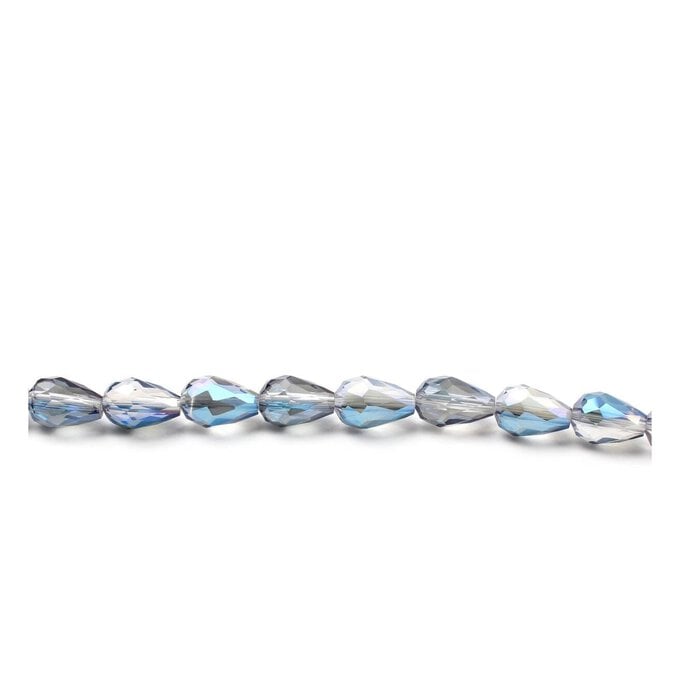 Half Blue Crystal Drop Bead String 13 Pieces image number 1