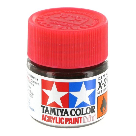 Tamiya Colour Acrylic Paint X-27 Clear Red 10ml image number 1