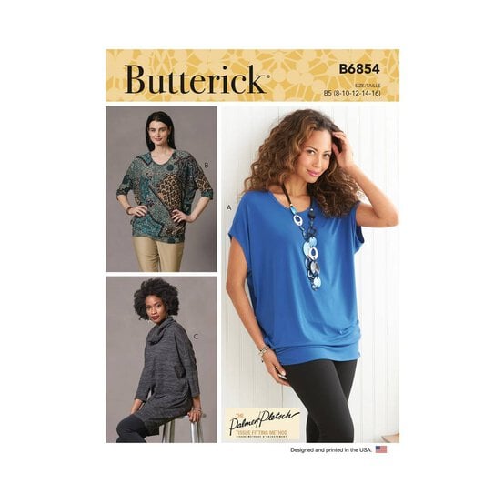 Butterick Women's Tops   Sewing Pattern B6854 (B5 8-16) image number 1
