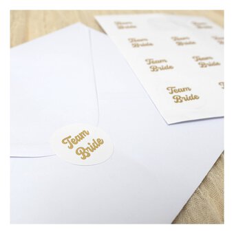 Create & Celebrate Team Bride Stickers 12 Pack