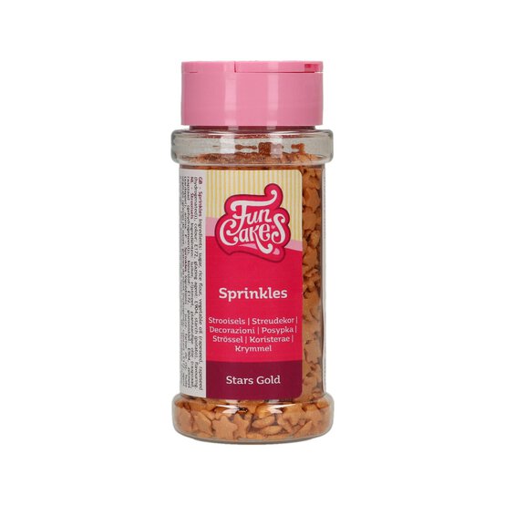 FunCakes Gold Stars Sugar Confetti 80g image number 1