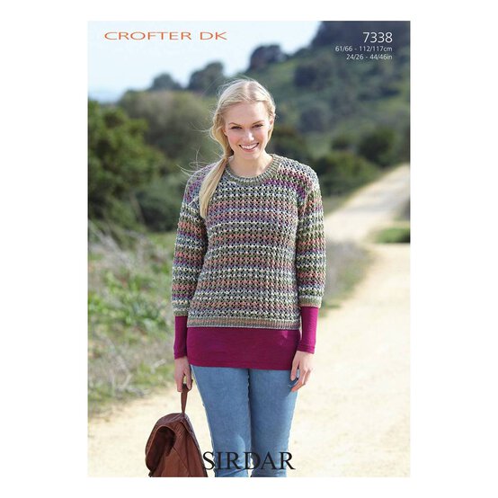 Sirdar Crofter DK Jumper Digital Pattern 7338 image number 1