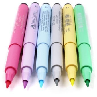 Faber Castell Pitt Pens 6 Pack Pastels image number 3
