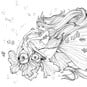 FREE Download- Manga Mermaid Colouring Page image number 1