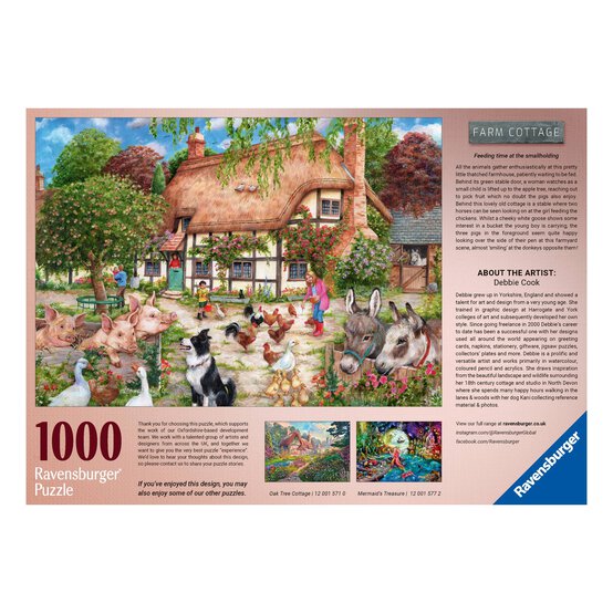 Ravensburger Farm Cottage Jigsaw Puzzle 1000 Pieces image number 3