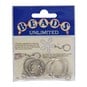 Beads Unlimited Silver Plated Keyrings 4 Pack image number 1