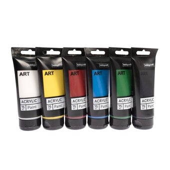 Bright Art Acrylic Paint 75ml 6 Pack