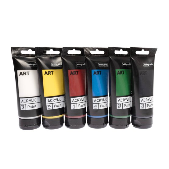 Bright Art Acrylic Paint 75ml 6 Pack image number 1