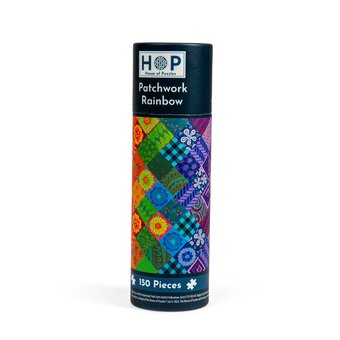 House of Puzzles Patchwork Rainbow Jigsaw Puzzle Tube 150 Pieces
