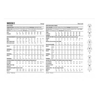McCall's Women's Dress Sewing Pattern M8361 (W2 20W-28W)