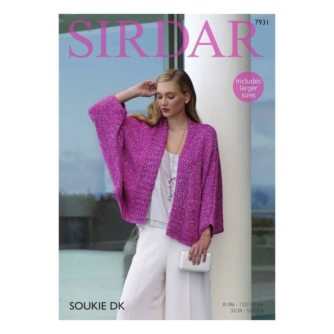 Sirdar Soukie DK Kimono Jacket Digital Pattern 7931 image number 1