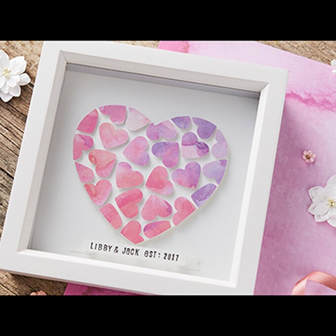 How to Make a Paper Heart Box Frame image number 1