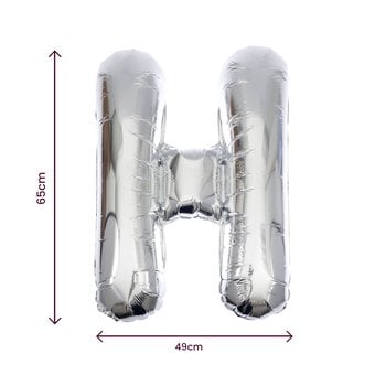 Extra Large Silver Foil Letter H Balloon