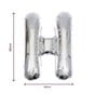 Extra Large Silver Foil Letter H Balloon image number 2