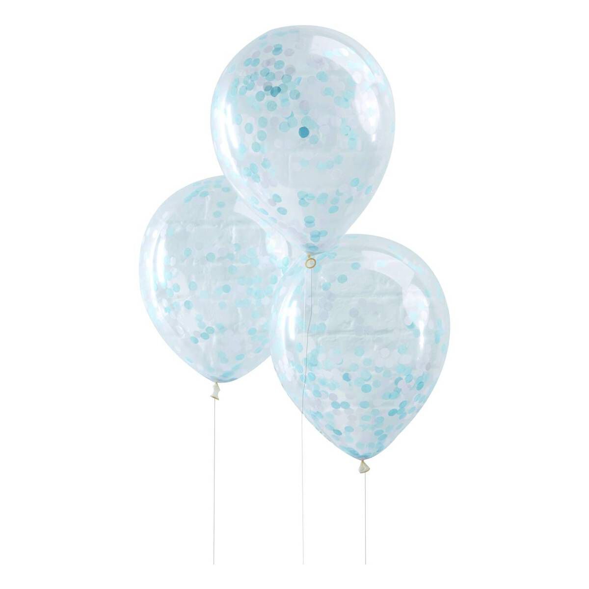 Blue Confetti Balloons 5 Pack Hobbycraft