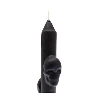 Black Skull Taper Candle 