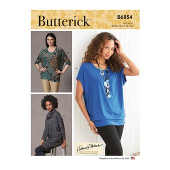 Butterick Women's Tops and Tunic Sewing Pattern B6854 (F5 16-24)